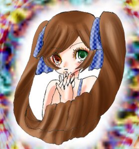 Rating: Safe Score: 0 Tags: 1girl bangs bare_shoulders blue_bow blush brown_hair green_eyes hair_ribbon hands_clasped hands_together heterochromia image long_hair long_sleeves looking_at_viewer own_hands_together red_eyes solo suiseiseki upper_body User: admin