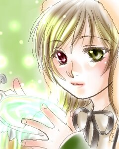 Rating: Safe Score: 0 Tags: 1girl black_ribbon blonde_hair blush bottle face image lips looking_at_viewer neck_ribbon ribbon solo suiseiseki User: admin