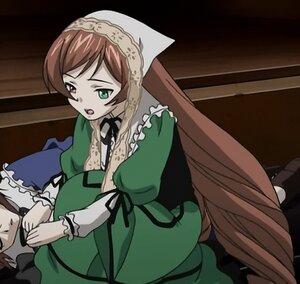 Rating: Safe Score: 0 Tags: brown_hair dress frills green_dress green_eyes head_scarf heterochromia image long_hair long_sleeves looking_at_viewer multiple_girls open_mouth red_eyes siblings sisters solo suiseiseki twins very_long_hair User: admin