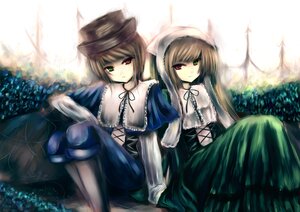 Rating: Safe Score: 0 Tags: 2girls abudala blue_dress brown_hair commentary_request dress frills green_dress green_eyes hairband hat head_scarf heterochromia image long_hair long_sleeves looking_at_viewer multiple_girls pair pantyhose red_eyes rozen_maiden short_hair siblings sisters sitting smile souseiseki suiseiseki twins User: admin