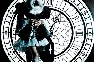 Rating: Safe Score: 0 Tags: 1girl black_dress boots clock dress gears lolita_fashion long_hair long_sleeves magic_circle solo standing suigintou User: admin