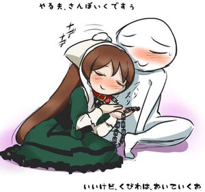 Rating: Safe Score: 0 Tags: 1girl blush brown_hair chain closed_eyes collar dress image long_hair sitting solo suiseiseki User: admin