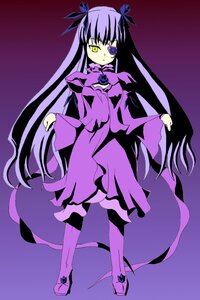 Rating: Safe Score: 0 Tags: 1girl barasuishou dress full_body gradient gradient_background hair_ribbon image long_hair long_sleeves purple_background purple_theme ribbon rose solo standing suigintou very_long_hair yellow_eyes User: admin