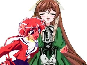 Rating: Safe Score: 0 Tags: 2girls animal_ears blush brown_hair cat_ears closed_eyes dress head_scarf image long_hair long_sleeves multiple_girls open_mouth pair simple_background smile souseiseki suiseiseki very_long_hair white_background User: admin