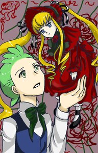 Rating: Safe Score: 0 Tags: 1girl auto_tagged blonde_hair blue_eyes bonnet bow bowtie dress flower green_bow green_eyes green_hair green_neckwear hat image long_hair long_sleeves red_dress red_flower red_rose rose shinku solo twintails User: admin