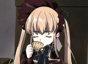 Rating: Safe Score: 0 Tags: 1girl blonde_hair blush closed_eyes dress eating holding image long_hair long_sleeves rose shinku sidelocks solo twintails upper_body User: admin