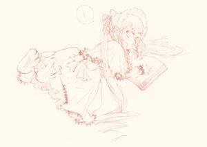 Rating: Safe Score: 0 Tags: 2girls book braid dress hat image izayoi_sakuya long_hair maid maid_headdress monochrome multiple_girls patchouli_knowledge shinku short_hair solo spoken_blush striped twin_braids vertical_stripes wings User: admin