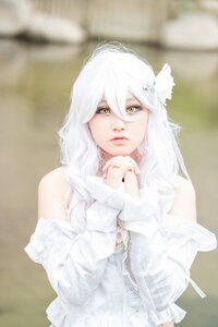 Rating: Safe Score: 0 Tags: 1girl animal_ears bare_shoulders blurry blurry_background blurry_foreground closed_mouth depth_of_field dress hair_between_eyes kirakishou lips long_hair looking_at_viewer off_shoulder own_hands_together photo solo white_hair yellow_eyes User: admin