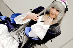 Rating: Safe Score: 0 Tags: 1girl bangs blunt_bangs dress frills gothic_lolita hime_cut lips long_hair long_sleeves sitting smile solo suigintou User: admin
