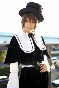 Rating: Safe Score: 0 Tags: 1girl 3d blurry brown_hair capelet depth_of_field dress fur_trim hat lace lips looking_at_viewer short_hair smile solo souseiseki standing User: admin