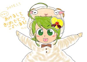 Rating: Safe Score: 0 Tags: 1girl :3 animal_costume bow food frog_hair_ornament green_eyes green_hair hair_ornament image kanaria kochiya_sanae open_mouth snake_hair_ornament solo white_background User: admin