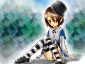 Rating: Safe Score: 0 Tags: 1girl blue_dress blush brown_hair dress frills green_eyes hat heterochromia image long_sleeves pantyshot red_eyes short_hair sitting solo souseiseki striped striped_legwear striped_panties thighhighs top_hat underwear white_panties User: admin