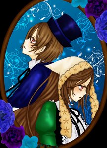 Rating: Safe Score: 0 Tags: 1boy 2boys 2girls blue_flower blue_rose brown_hair crossdressing dress flower hat hat_flower image long_hair makeup multiple_boys pair purple_flower purple_rose red_eyes ribbon rose short_hair siblings sisters souseiseki suiseiseki top_hat twins User: admin