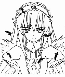 Rating: Safe Score: 0 Tags: 1girl bare_shoulders blush bug butterfly dress greyscale hairband image insect long_hair looking_at_viewer monochrome rose simple_background smile solo suigintou tattoo upper_body white_background User: admin