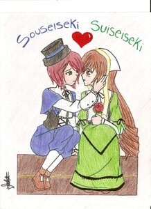 Rating: Safe Score: 0 Tags: 2girls blush brown_hair dress flower green_eyes hat image long_hair long_sleeves multiple_girls pair red_hair rose short_hair siblings sisters souseiseki suiseiseki top_hat yuri User: admin