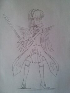 Rating: Safe Score: 0 Tags: 1girl akemi_homura akuma_homura bare_shoulders gloves graphite_(medium) greyscale image long_hair magical_girl miki_sayaka monochrome photo ribbon simple_background solo solo_earring standing suigintou thighhighs traditional_media weapon zettai_ryouiki User: admin