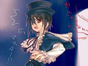 Rating: Safe Score: 0 Tags: 1girl :o frills hat heterochromia image long_sleeves looking_at_viewer open_mouth red_eyes ribbon short_hair solo souseiseki sweatdrop upper_body User: admin