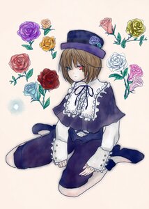 Rating: Safe Score: 0 Tags: 1girl blue_flower blue_rose brown_hair capelet dress flower hat hat_flower heterochromia image pink_rose purple_flower purple_rose red_eyes red_flower red_rose rose short_hair sitting solo souseiseki thorns white_rose yellow_flower yellow_rose User: admin
