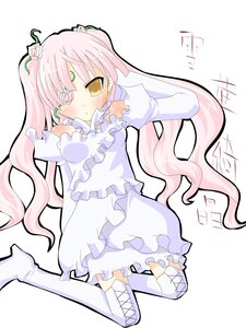 Rating: Safe Score: 0 Tags: 1girl ahoge boots dress eyepatch flower frills hair_flower image kirakishou long_hair pink_hair rose solo thigh_boots thighhighs yellow_eyes zettai_ryouiki User: admin