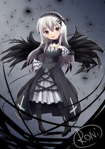 Rating: Safe Score: 0 Tags: 1girl :d bangs black_dress black_footwear black_wings blush dress eyebrows_visible_through_hair flower frills full_body gothic_lolita hair_between_eyes hairband image juliet_sleeves lolita_fashion long_hair long_sleeves looking_at_viewer open_mouth red_eyes silver_hair smile solo standing suigintou very_long_hair wings User: admin