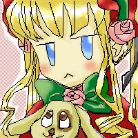Rating: Safe Score: 0 Tags: blonde_hair dress green_shirt hat image multiple_girls pointy_ears shinku solo teeth User: admin