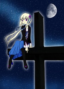 Rating: Safe Score: 0 Tags: 1girl constellation earth full_moon hair_ornament hair_ribbon image long_hair moon night night_sky pantyhose planet purple_eyes ribbon shooting_star sitting sky solo space star_(sky) starry_sky suigintou telescope User: admin