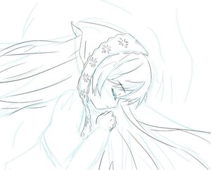 Rating: Safe Score: 0 Tags: 1girl bangs braid closed_eyes eyebrows_visible_through_hair image long_hair monochrome solo suiseiseki upper_body veil white_background User: admin
