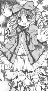 Rating: Safe Score: 0 Tags: 2girls blush bow dress drill_hair frills greyscale hair_bow hina_ichigo hinaichigo image kashiwaba_tomoe long_sleeves monochrome multiple_girls open_mouth ribbon solo twin_drills User: admin
