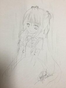Rating: Safe Score: 0 Tags: 1girl blush greyscale image long_hair monochrome ponytail rain shinku signature sketch solo tears traditional_media User: admin