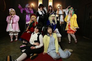 Rating: Safe Score: 0 Tags: 6+girls black_hair blonde_hair closed_eyes dress glasses hair_ornament hat hood hoodie long_hair multiple_boys multiple_cosplay multiple_girls short_hair sitting skirt tagme User: admin