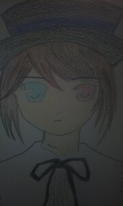 Rating: Safe Score: 0 Tags: 1girl bangs closed_mouth expressionless face grey_background hat image looking_at_viewer ribbon short_hair simple_background solo souseiseki User: admin