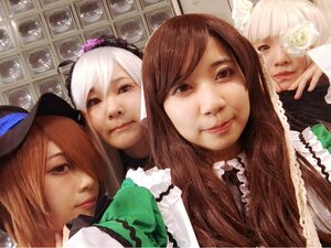 Rating: Safe Score: 0 Tags: 3d 5girls blonde_hair brown_hair flower hat lips long_hair multiple_cosplay multiple_girls pink_hair realistic red_hair rose short_hair smile tagme white_hair white_rose User: admin