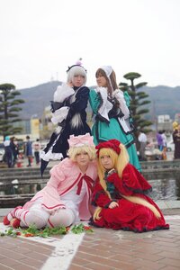 Rating: Safe Score: 0 Tags: 4girls 91076 apron blonde_hair blurry bow brown_hair closed_eyes depth_of_field dress hat long_hair long_sleeves multiple_cosplay multiple_girls short_hair sitting tagme wings User: admin