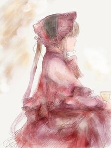 Rating: Safe Score: 0 Tags: 1girl blonde_hair bow dress flower frills hat image rose shinku solo User: admin