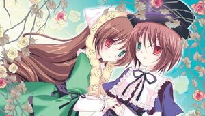 Rating: Safe Score: 0 Tags: 2girls auto_tagged brown_hair dress flower green_dress green_eyes hat head_scarf heterochromia holding_hands image long_hair long_sleeves looking_at_viewer multiple_girls pair pink_flower pink_rose red_eyes rose short_hair siblings sisters souseiseki suiseiseki twins very_long_hair yellow_flower User: admin