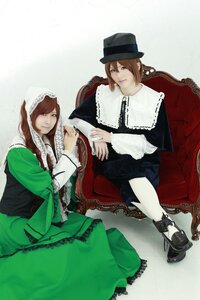 Rating: Safe Score: 0 Tags: 2girls brown_hair couch dress frills hat long_hair multiple_cosplay multiple_girls pantyhose siblings sisters sitting souseiseki suiseiseki tagme top_hat twins white_legwear User: admin