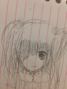 Rating: Safe Score: 0 Tags: 1girl bangs blood eyebrows_visible_through_hair frills image kirakishou long_hair looking_at_viewer sketch solo traditional_media User: admin