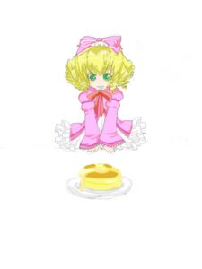 Rating: Safe Score: 0 Tags: 1girl blonde_hair bow cake dress food frills fruit full_body green_eyes hair_bow hina_ichigo hinaichigo image long_sleeves pink_bow pink_dress plate short_hair simple_background solo striped User: admin