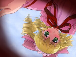 Rating: Safe Score: 0 Tags: 1girl blonde_hair blush bow commentary_request dress drill_hair farge frills green_eyes highres hina_ichigo hinaichigo image long_sleeves looking_at_viewer pink_bow pink_dress ribbon rozen_maiden short_hair smile solo User: admin