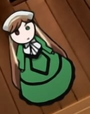 Rating: Safe Score: 0 Tags: 1girl bangs black_eyes blunt_bangs brown_hair dress green_dress hat image long_hair long_sleeves solo suiseiseki User: admin