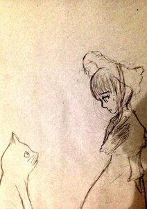 Rating: Safe Score: 0 Tags: 1girl animal cat glasses image monochrome shinku solo User: admin