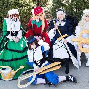 Rating: Safe Score: 0 Tags: 4girls blonde_hair brown_hair closed_eyes dress hat instrument long_hair long_sleeves multiple_cosplay multiple_girls short_hair sitting souseiseki suiseiseki tagme User: admin