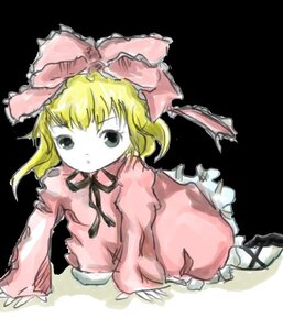 Rating: Safe Score: 0 Tags: 1girl auto_tagged blonde_hair collar dress frills full_body hat hinaichigo image long_sleeves looking_at_viewer ribbon simple_background solo User: admin