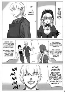 Rating: Safe Score: 0 Tags: 1boy 1girl apron comic doujinshi doujinshi_#119 english_text eyebrows_visible_through_hair greyscale image long_hair monochrome multiple shirt User: admin