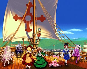 Rating: Safe Score: 0 Tags: 6+girls blonde_hair blue_eyes bow brown_hair dress green_eyes hat image long_hair multiple multiple_girls patchouli_knowledge purple_eyes purple_hair ribbon shoes short_hair smile tagme very_long_hair User: admin