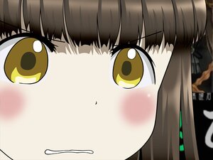 Rating: Safe Score: 0 Tags: 1girl bangs blunt_bangs blush brown_hair enju_maiden eyebrows_visible_through_hair kokuyouseki looking_at_viewer parody solo yellow_eyes User: admin