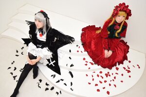 Rating: Safe Score: 0 Tags: 2girls 91076 blonde_hair dress flower frills long_hair multiple_cosplay multiple_girls petals rose rose_petals silver_hair suigintou tagme User: admin