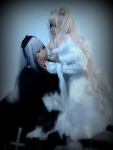 Rating: Safe Score: 0 Tags: 2girls blonde_hair closed_eyes dress frills long_hair multiple_cosplay multiple_girls sitting tagme User: admin