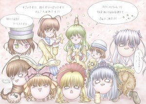 Rating: Safe Score: 0 Tags: 6+girls ahoge blonde_hair brown_hair english_text green_eyes hat heart hina_ichigo image kanaria long_sleeves multiple multiple_girls o_o shinku souseiseki speech_bubble suigintou suiseiseki tagme wings User: admin