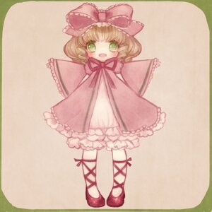 Rating: Safe Score: 0 Tags: 1girl auto_tagged blonde_hair blush bow cross-laced_footwear dress frills green_eyes hair_bow hina_ichigo hinaichigo image long_sleeves looking_at_viewer open_mouth pink_bow ribbon short_hair smile solo striped User: admin